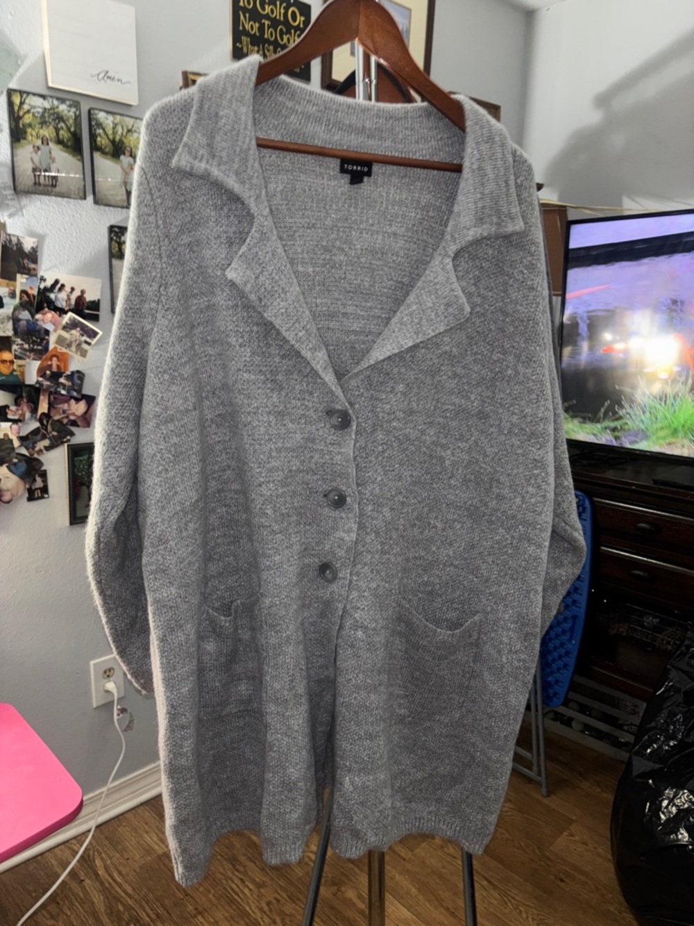 Torrid Notched Collar Sweater Coat